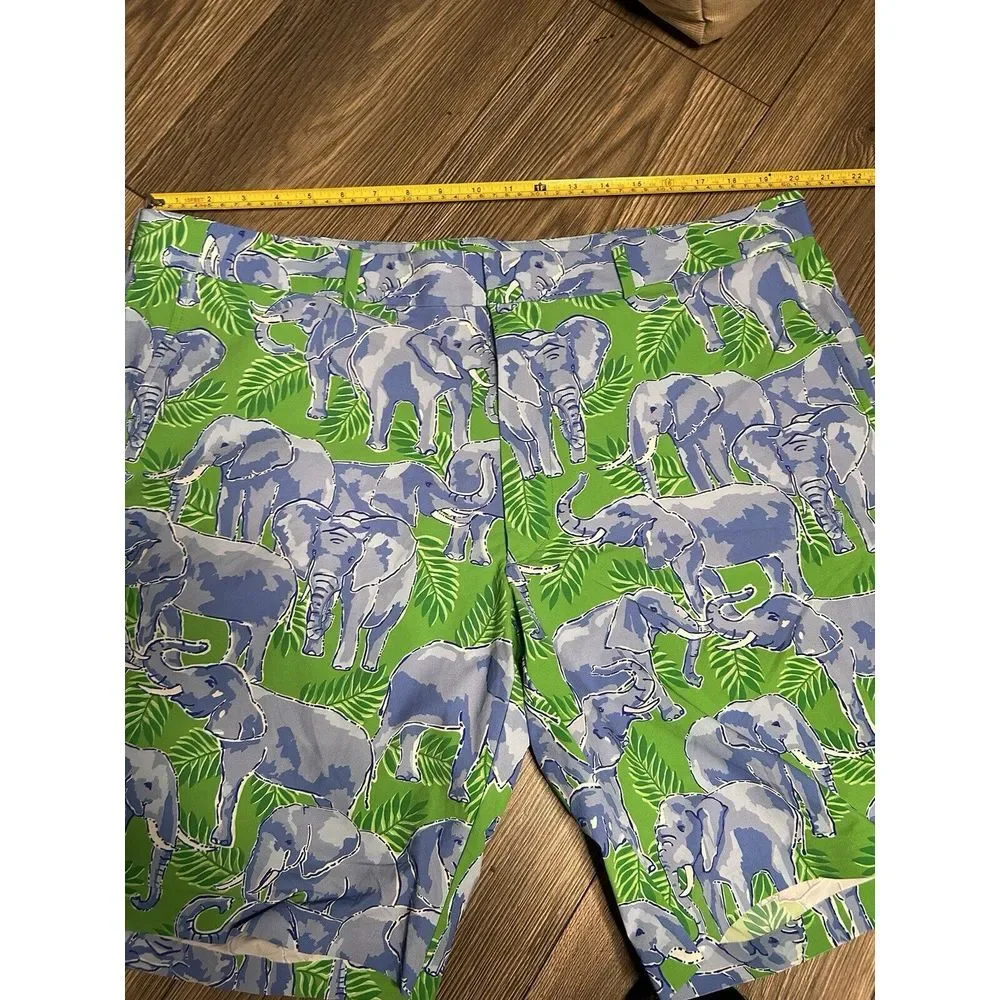 Men's POLO RALPH‎ LAUREN NEW Green/Blue Tropical Elephant Golf Shorts-Size 40